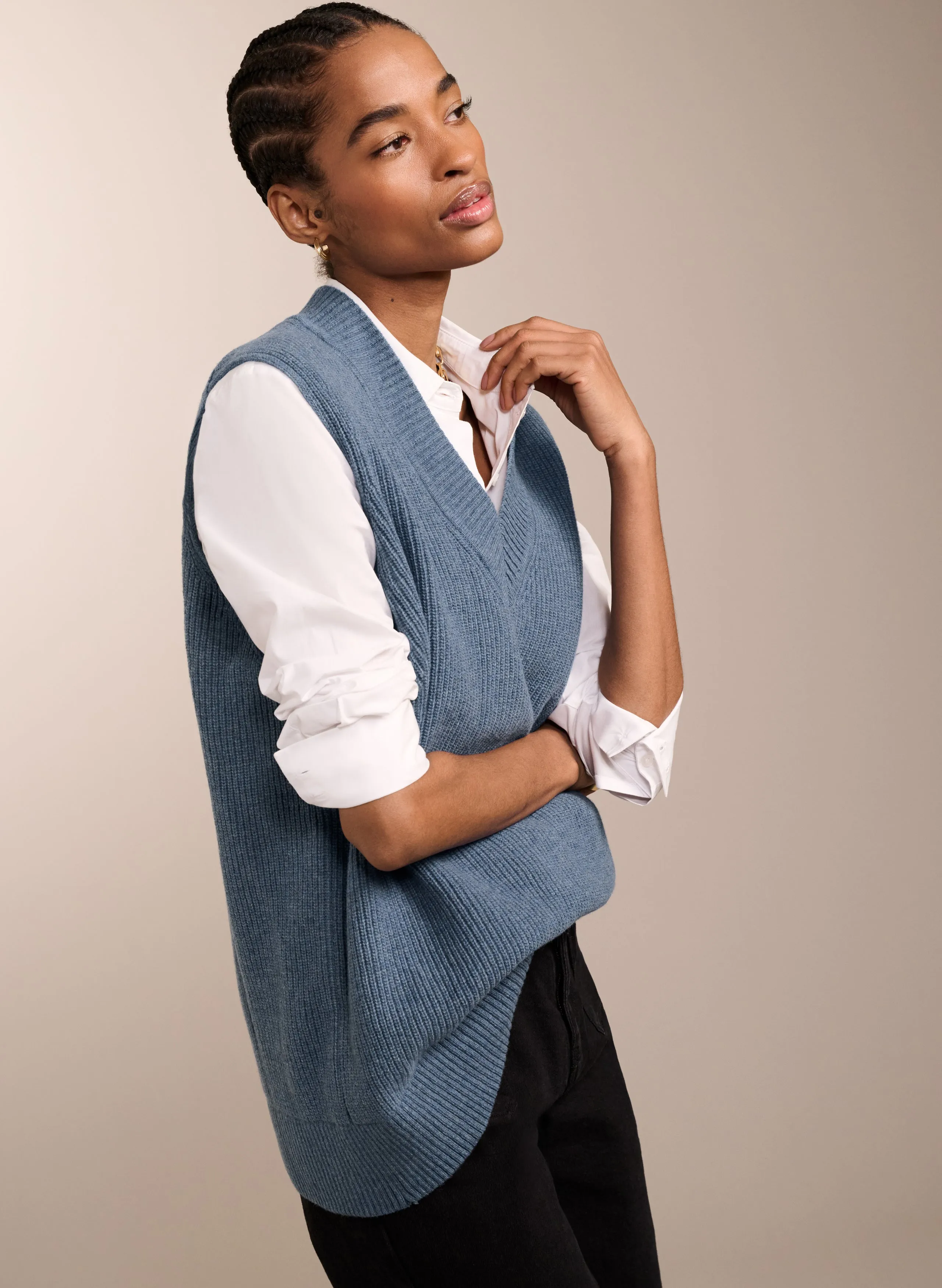 Katalina Recycled Wool Knitted Vest to Rent